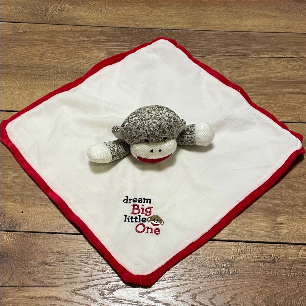 Baby Starters Red and White Monkey Lovey